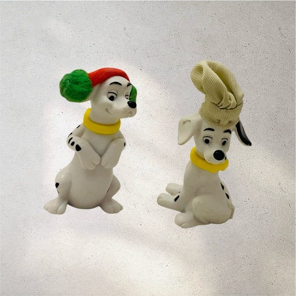 Vintage McDonalds 101 Dalmatians 1996 Patch Puppy Toy Chef Hat Earmuffs Lot - Picture 1 of 8